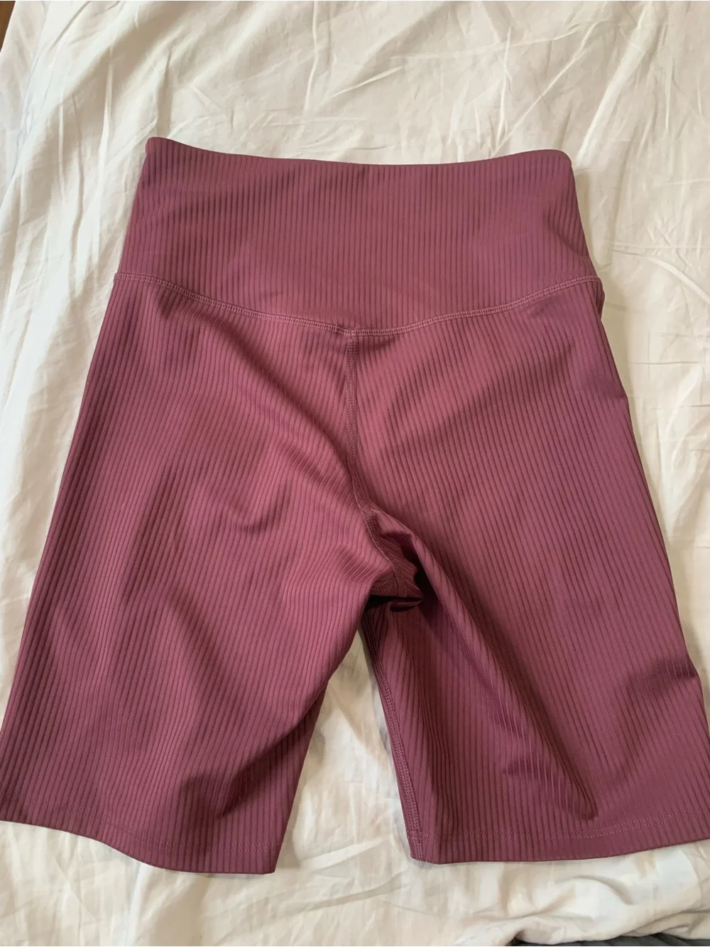 girlfriend collective Ribbed High-Rise Bike Shorts - Mauve